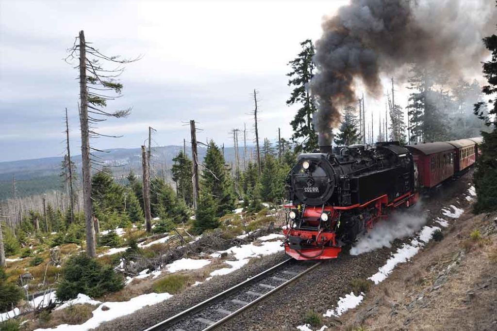 Urlaub im Harz Lokomotive richtung Brocken