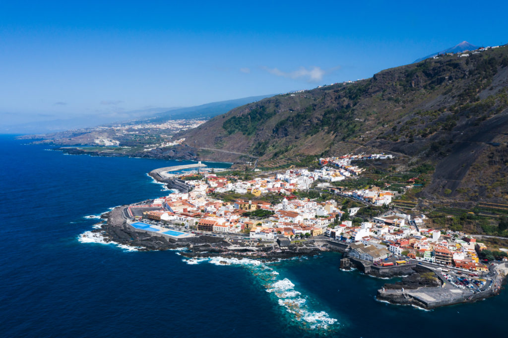 beach in tenerife canary islands spain aerial view FLCSPEG