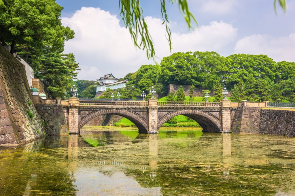 tokyo japan at the imperial palace moat and bridg 2021 08 26 18 13 18 utc
