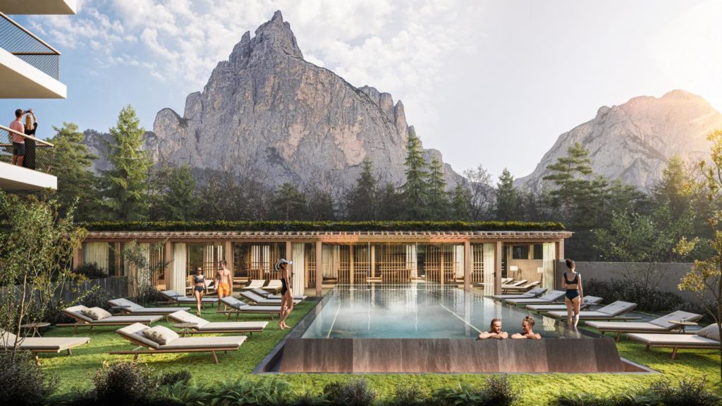 Badehaus Aussen ohne Frau © Sensoria Dolomites Senoner Tammerle Architekten